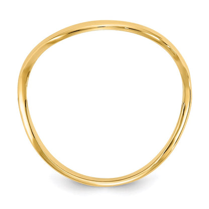 14k yellow gold wave fashion thumb ring k4595