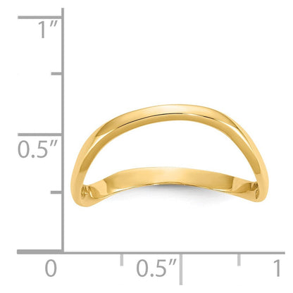 14k yellow gold wave fashion thumb ring k4595