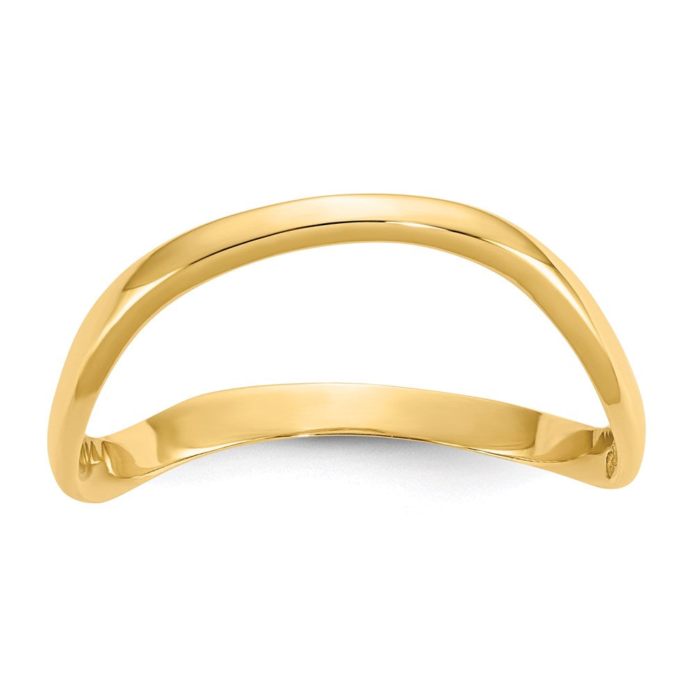 14k yellow gold wave fashion thumb ring k4595