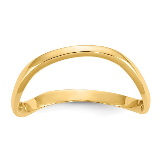 14k yellow gold wave fashion thumb ring k4595