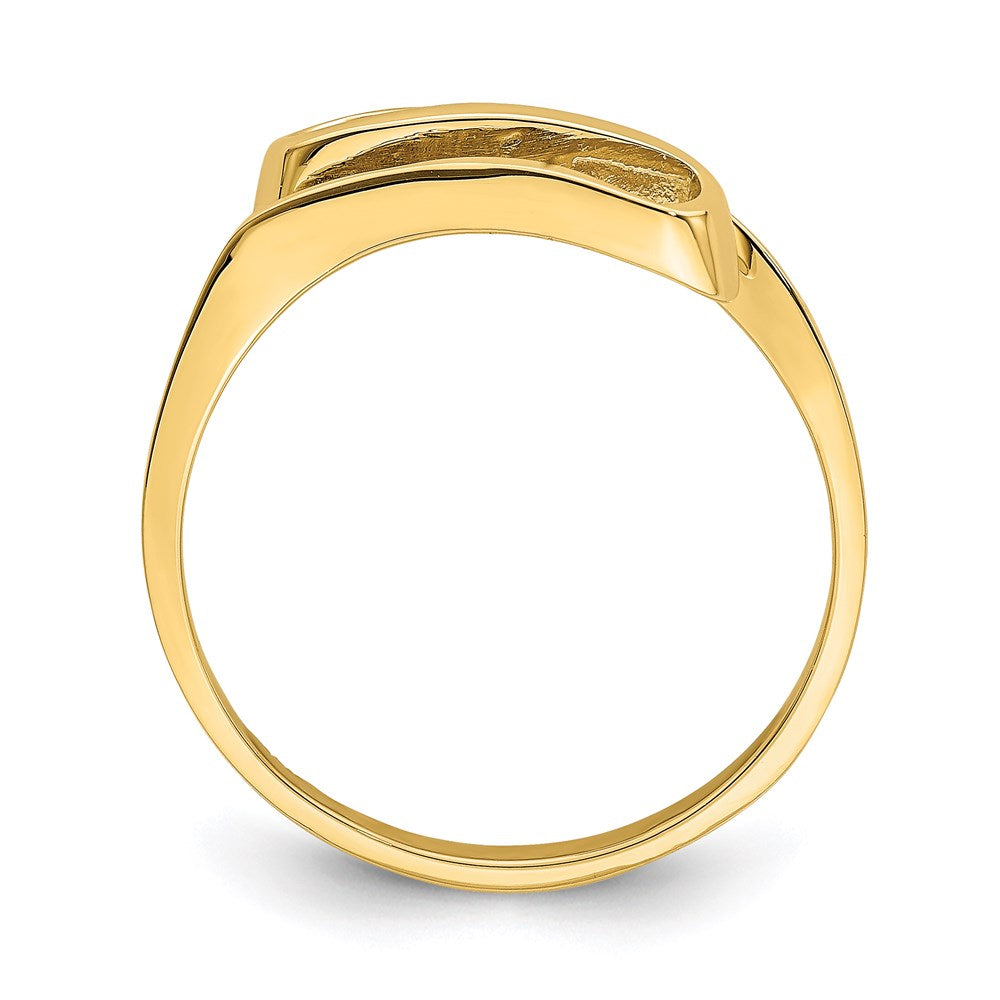 14k yellow gold swirl ring k4596