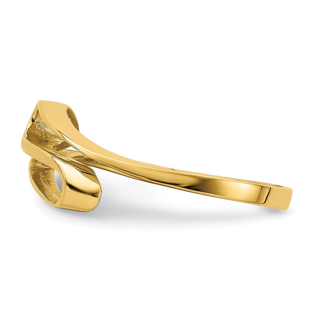 14k yellow gold swirl ring k4596