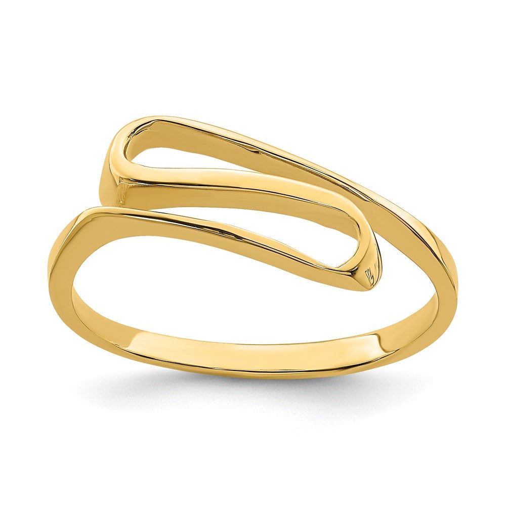 14k yellow gold swirl ring k4596