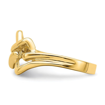 14k yellow gold freeform knot ring k4598