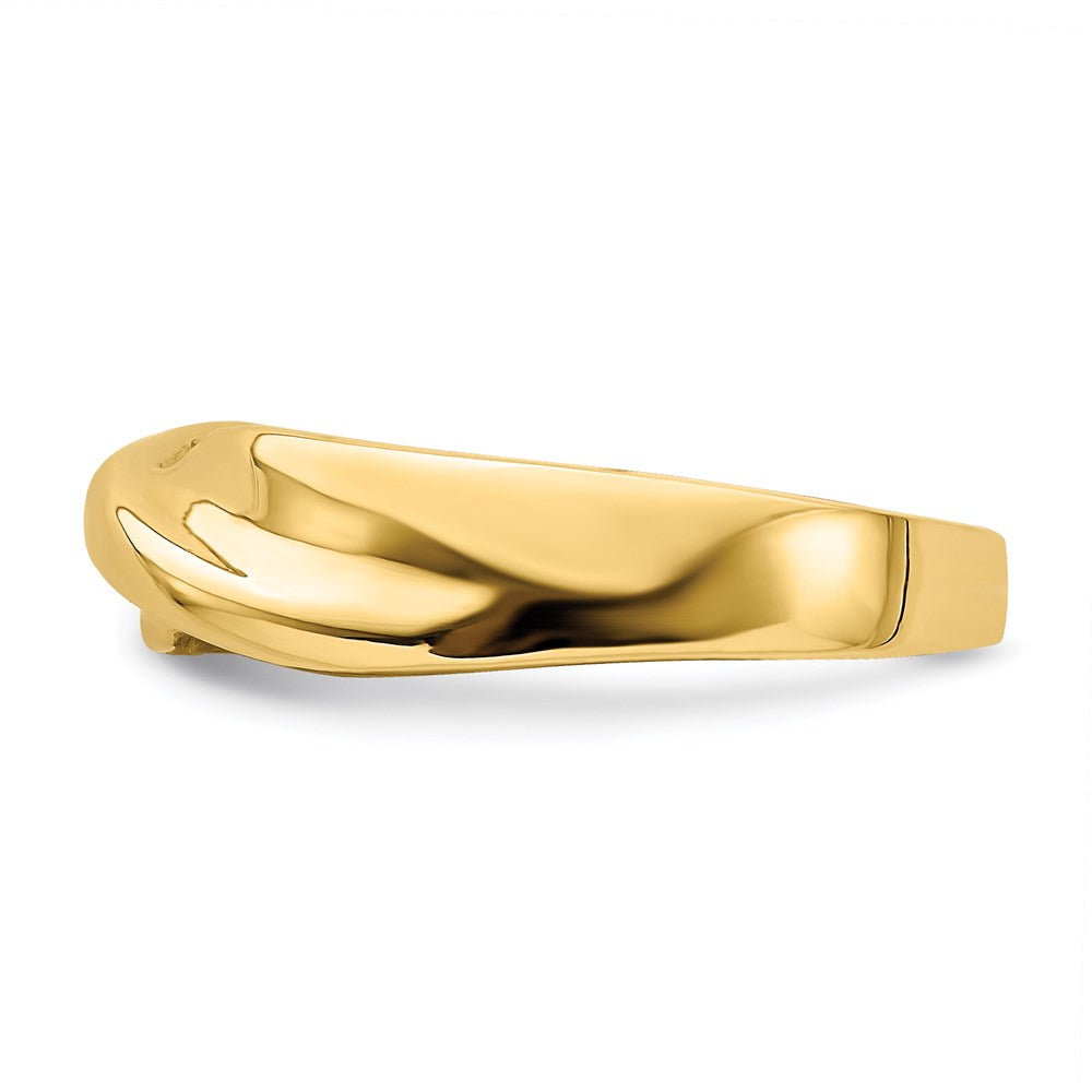 14k yellow gold polished single twist ring k4647