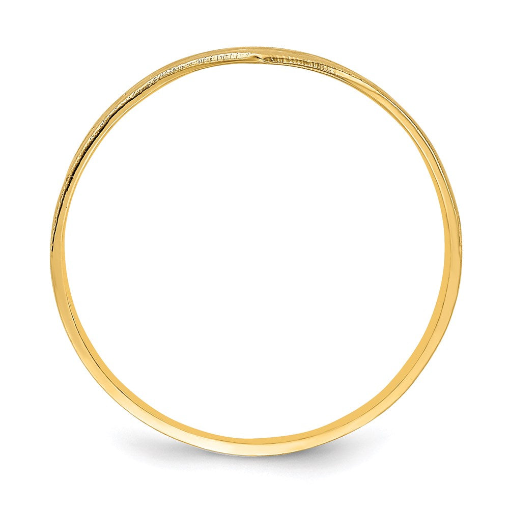 14k yellow gold xo v shaped with cut out heart ring k4649