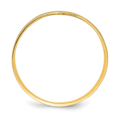 14k yellow gold xo v shaped with cut out heart ring k4649