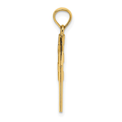 14k Two-tone Gold 3D Enameled LOVING GRANDMA Book Pendant