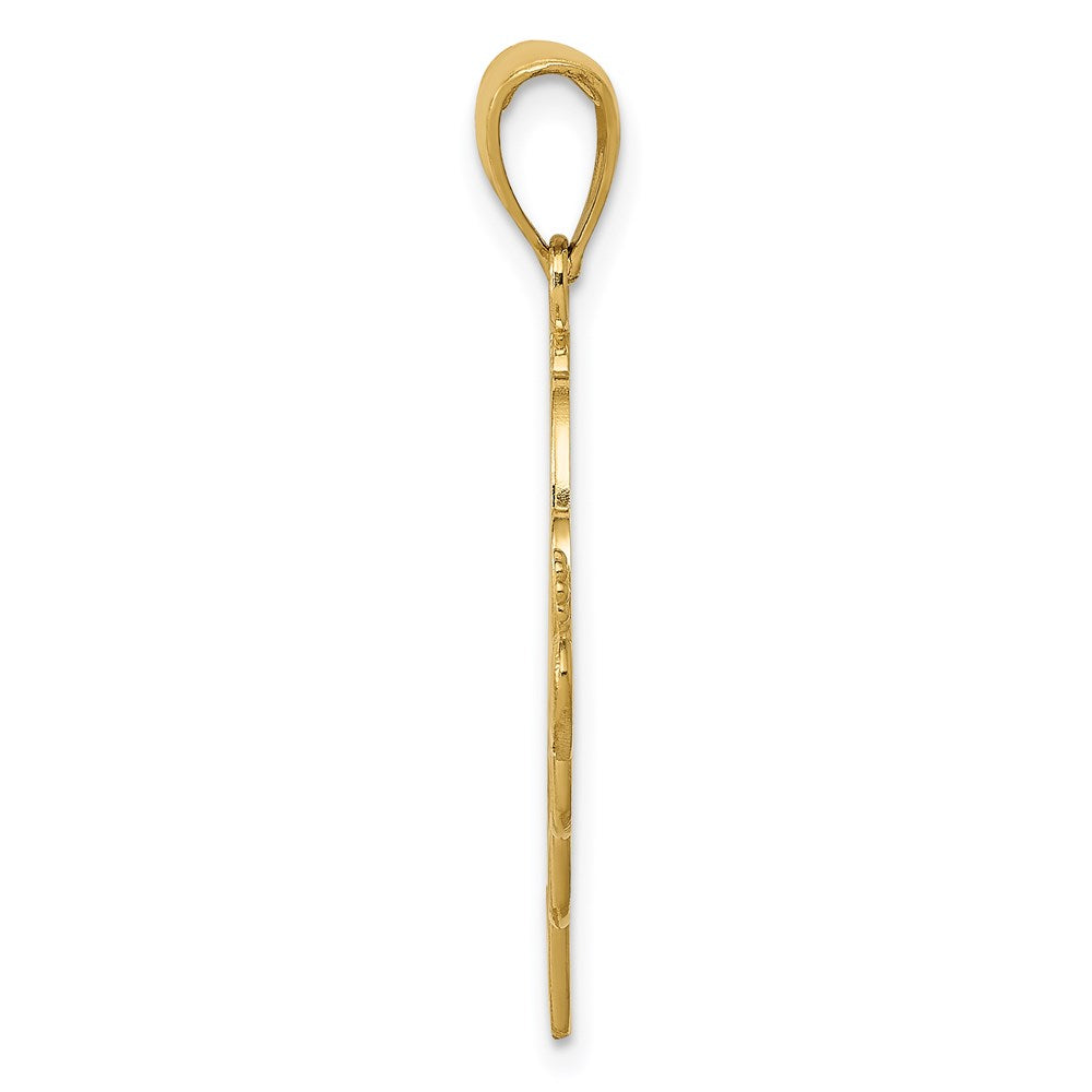 14k Yellow Gold GRANDMA Birthstone Charm Holder Pendant