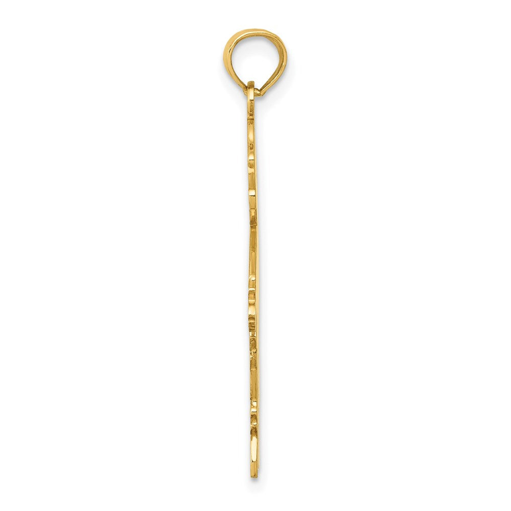 14k Yellow Gold Flat Engravable Boy Charm