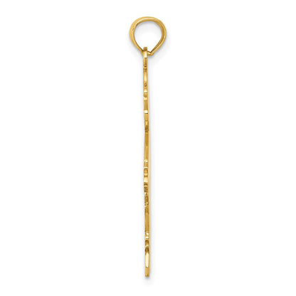 14k Yellow Gold Flat Engravable Boy Charm