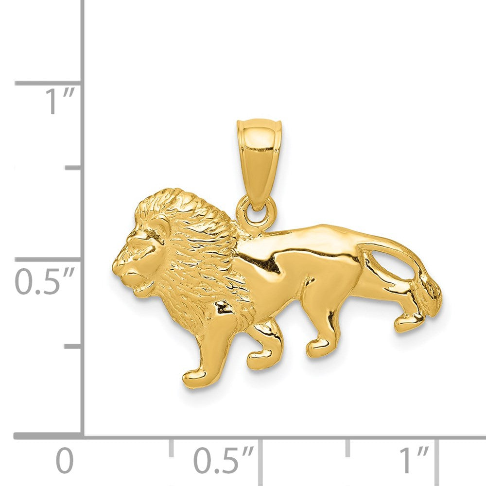 14k Yellow Gold Lion Charm
