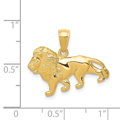 14k Yellow Gold Lion Charm
