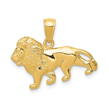 14k Yellow Gold Lion Charm