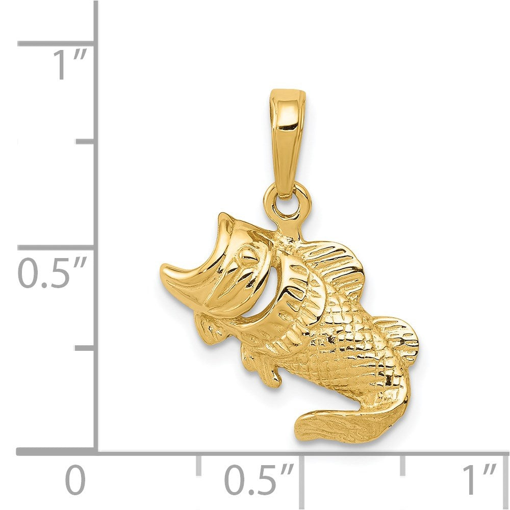 14k Yellow Gold Small Fish Charm