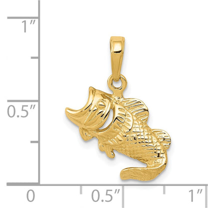 14k Yellow Gold Small Fish Charm