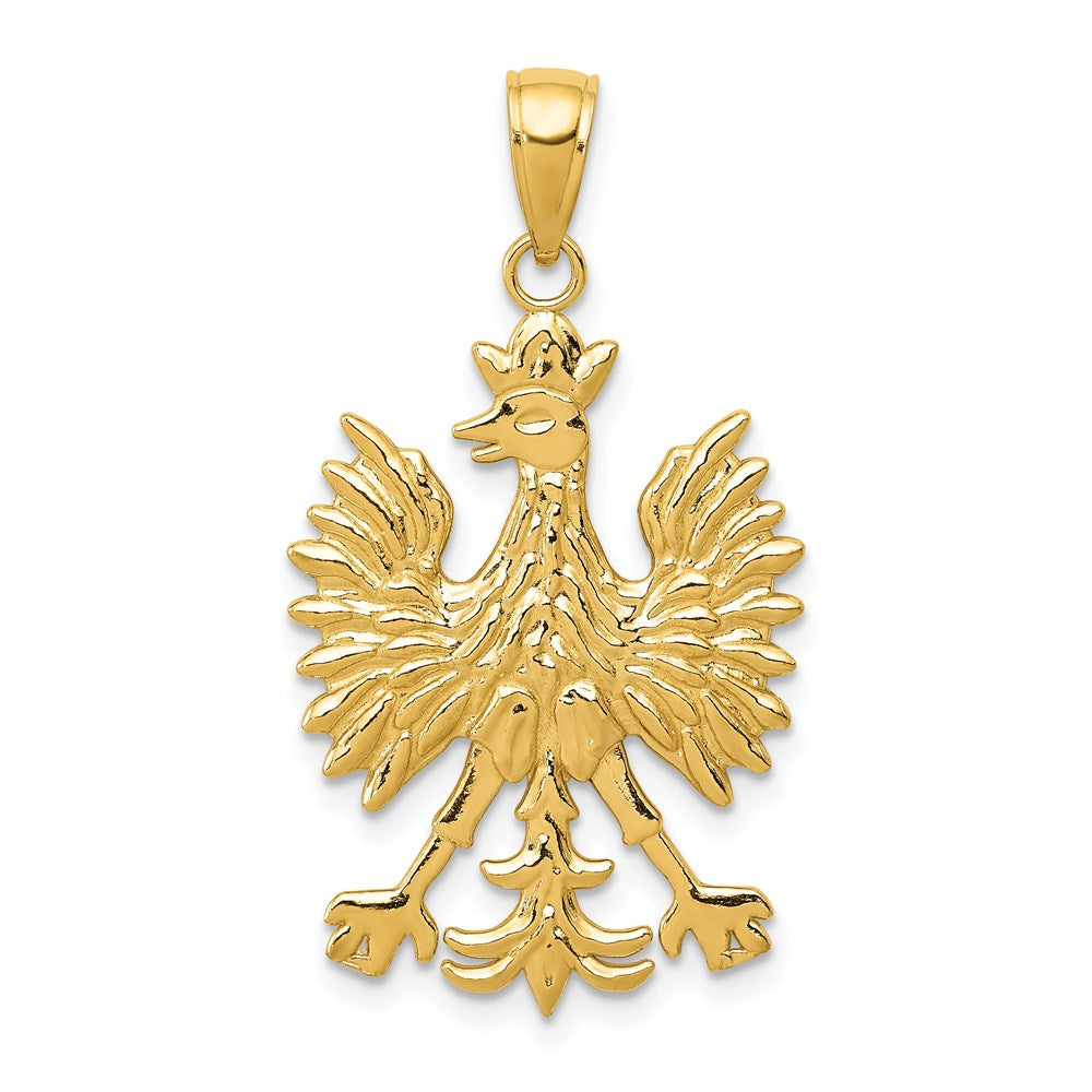 14k Yellow Gold Phoenix Mythological Bird Charm