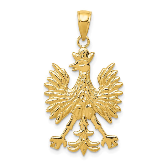 14k Yellow Gold Phoenix Mythological Bird Charm