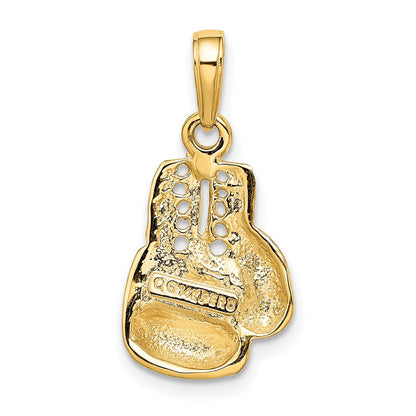 14k Yellow Gold Polished Cut-out Boxing Glove Charm