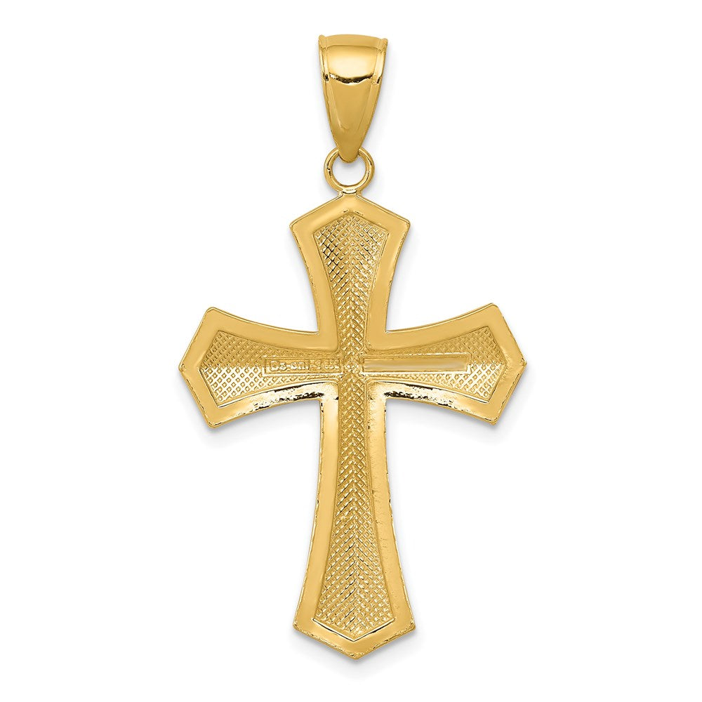 14k Yellow Gold Passion Cross Pendant