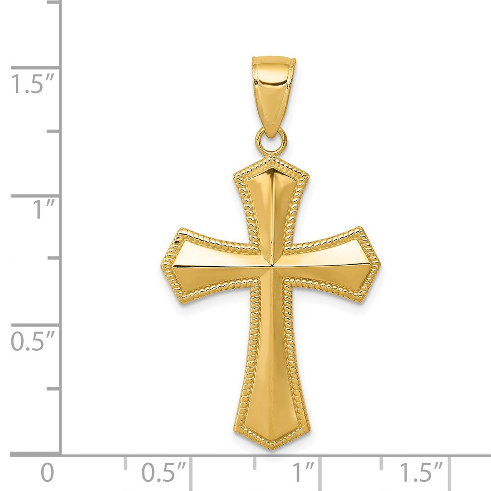 14k Yellow Gold Passion Cross Pendant