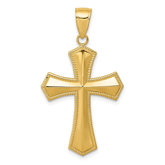 14k Yellow Gold Passion Cross Pendant