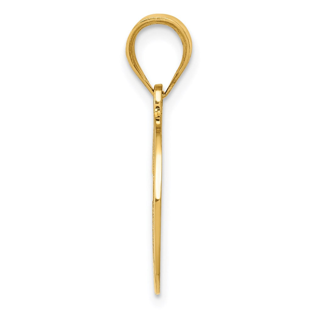 14k Yellow Gold Reversible Cross & 1st Holy Communion Charm