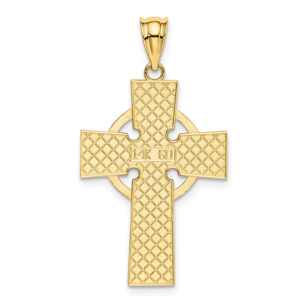 14k Yellow Gold Celtic Cross Pendant