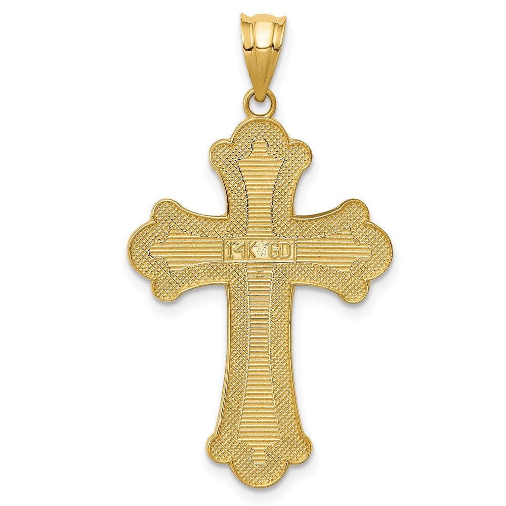 14k Yellow Gold Polished Cross Pendant