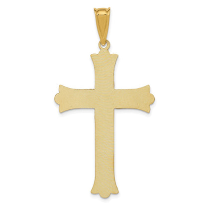 14k Two-tone Gold Two-tone Gold Polished Satin D/C Crucifix Cross Pendant