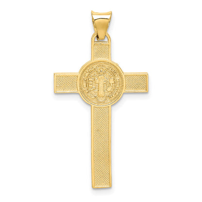 14k Two-tone Gold Two-tone Gold St. Benedict Medal Crucifix Cross Pendant