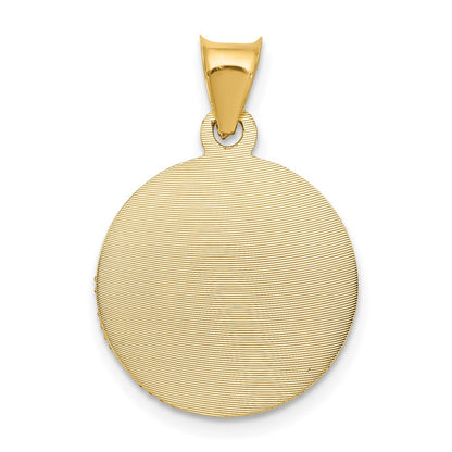 14k Yellow & Rhodium Gold w/Rose and White Rhodium D/C Sagrado Corazon Pendant