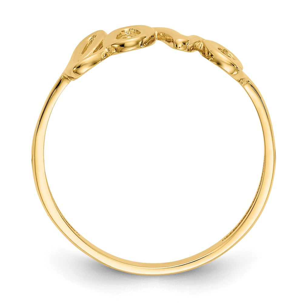 14k yellow gold polished love ring k5742