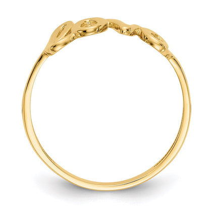 14k yellow gold polished love ring k5742