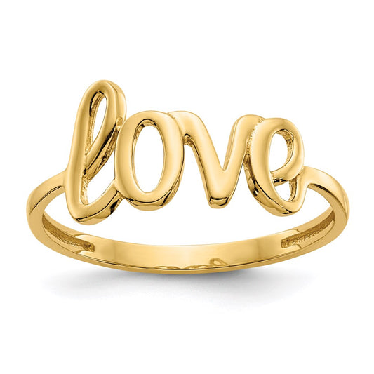14k yellow gold polished love ring k5742