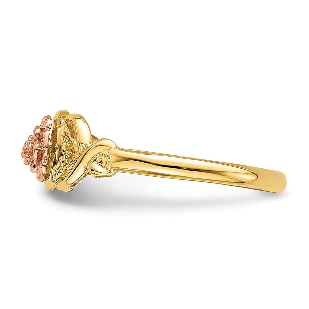 14k two tone gold polished ring k5778