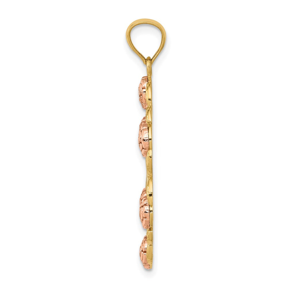 14k Two-tone Gold Two-tone Gold w/White Rhodium Lady Of Guadalupe Pendant