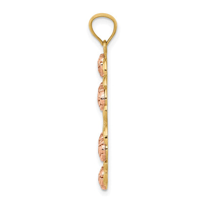 14k Two-tone Gold Two-tone Gold w/White Rhodium Lady Of Guadalupe Pendant