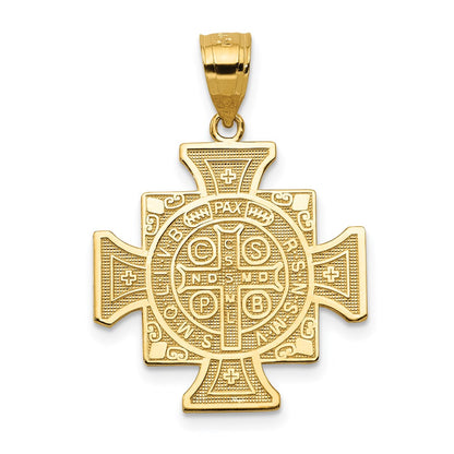 14k Yellow Gold San Benito 2-Sided Cross Pendant