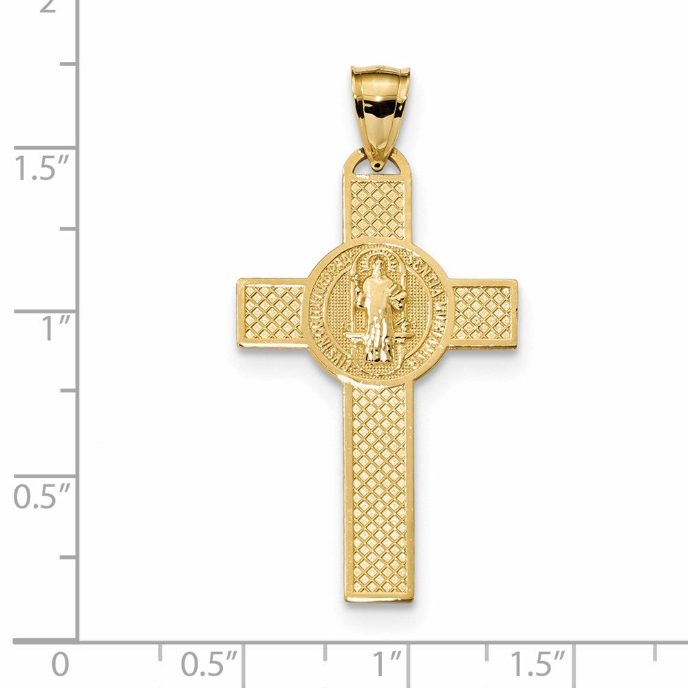 14k Yellow Gold San Benito 2-Sided Cross Pendant