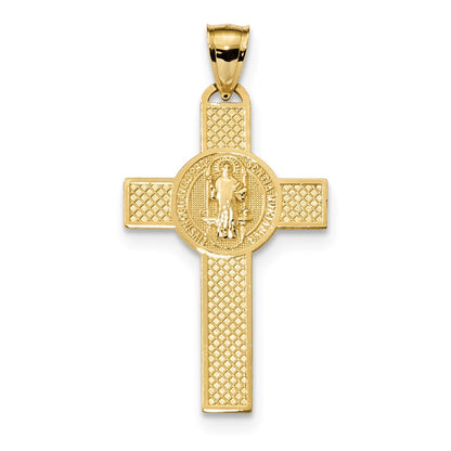 14k Yellow Gold San Benito 2-Sided Cross Pendant