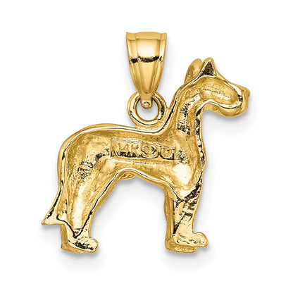 14k Yellow Gold Great Dane Dog Charm