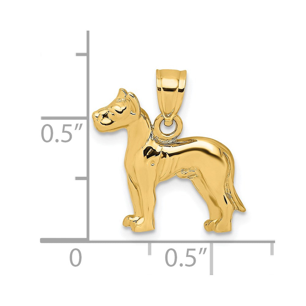 14k Yellow Gold Great Dane Dog Charm