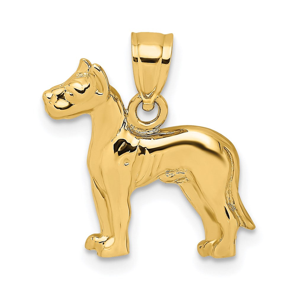 14k Yellow Gold Great Dane Dog Charm