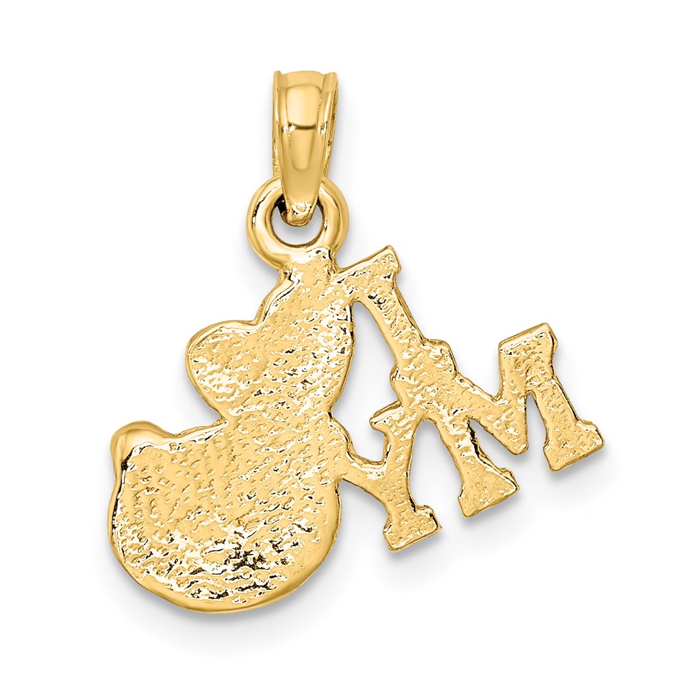 14k Yellow Gold I LOVE MY CAT Charm