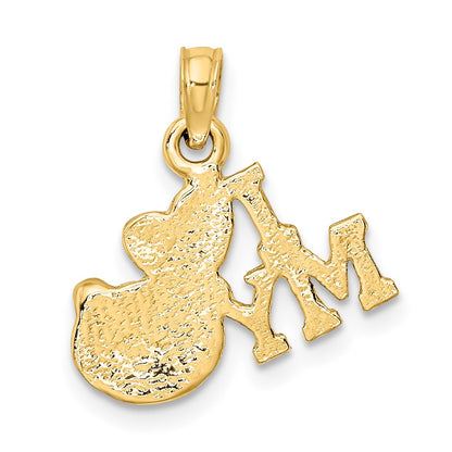 14k Yellow Gold I LOVE MY CAT Charm