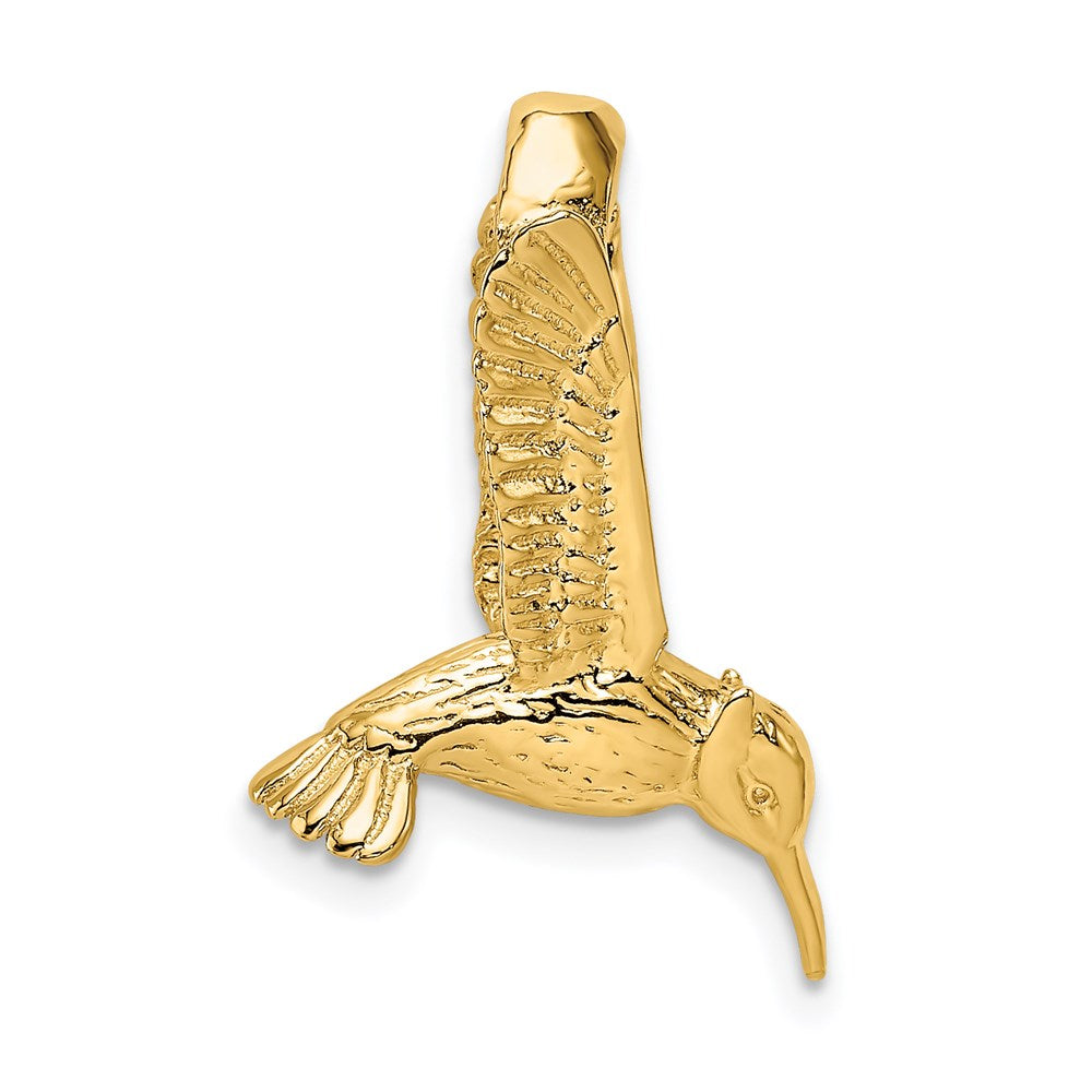 14k Yellow Gold 3-D Hummingbird Charm