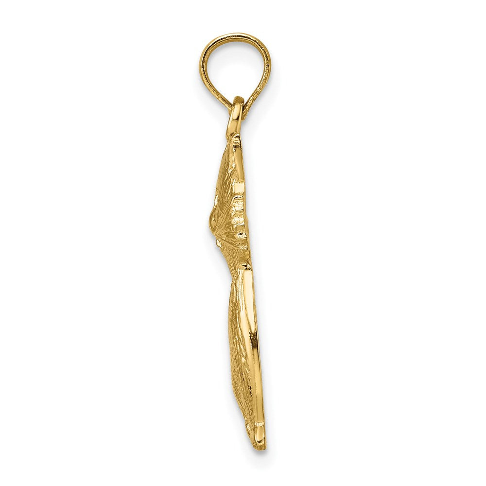 14k Yellow Gold Sitting Cat Charm