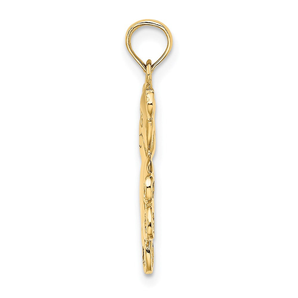 14k Yellow Gold Reversible Teddy Bear Charm