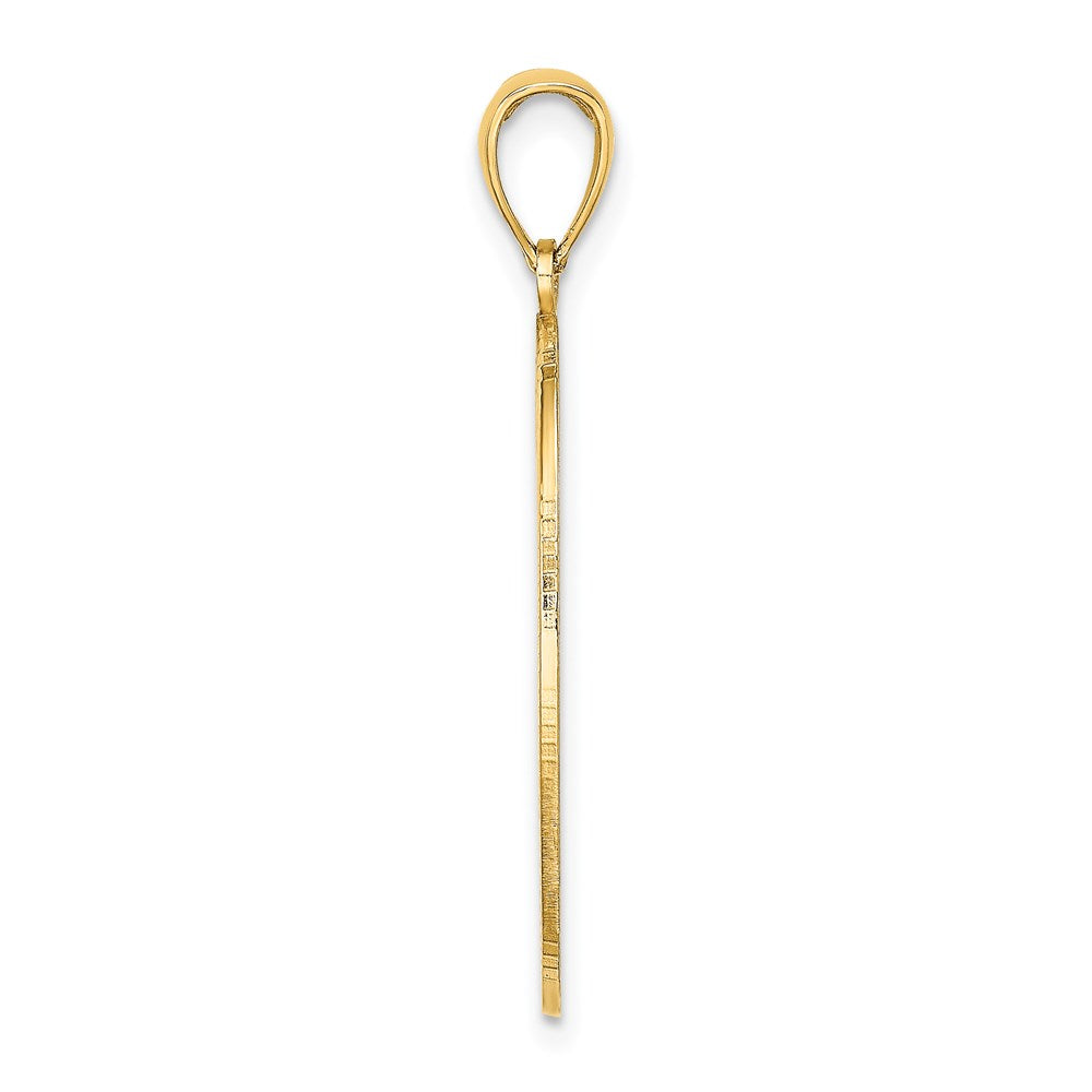 14k Yellow Gold Oval with Engraveable Center Charm